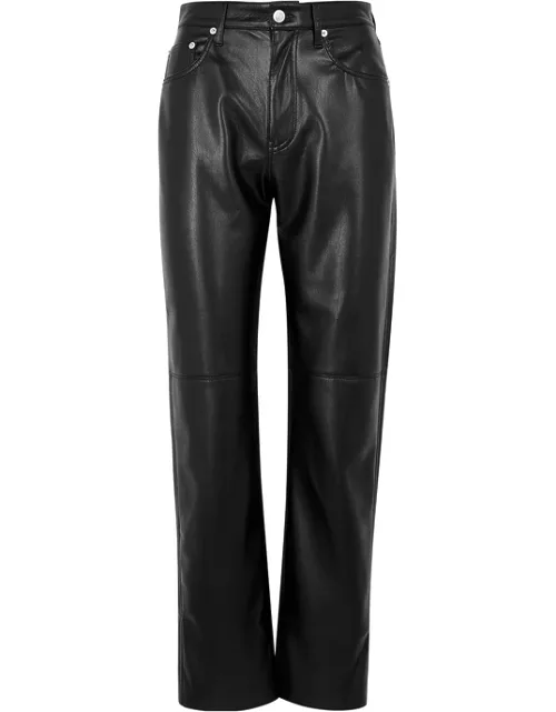 Nanushka Vinni Black Faux Leather Trousers