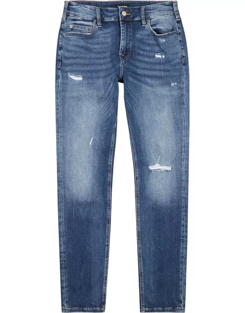True Religion Jack Distressed Skinny Jeans - MID BLU