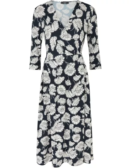 Max Mara Weekend Doria Floral-print Jersey Wrap Dress - Navy - XS (UK6 / XS)