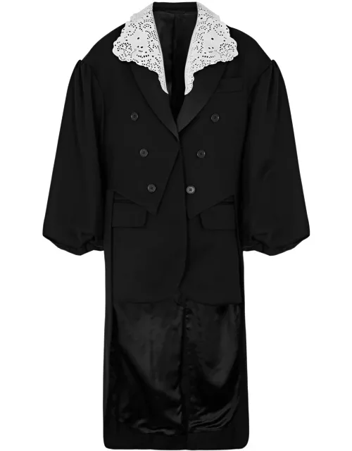 Simone Rocha Lace-panelled Twill Jacket - Black - 8 (UK8 / S)