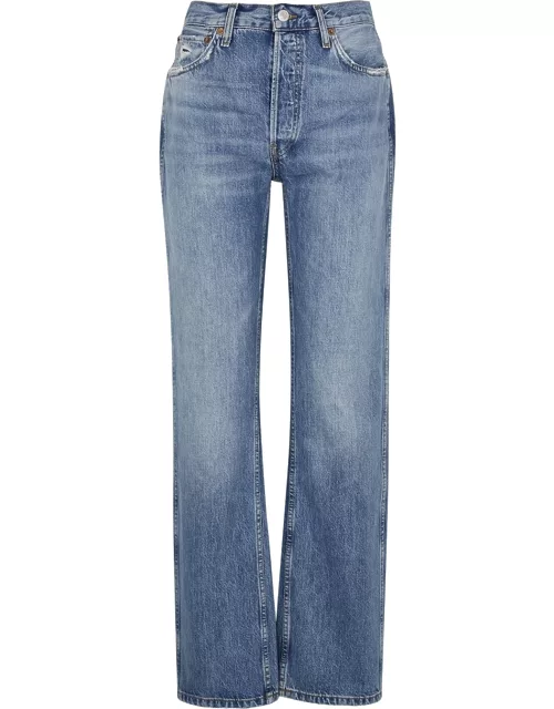 Re/done 90's Blue Straight-leg Jeans