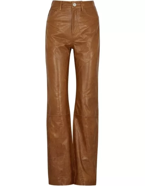 Remain By Birger Christensen Lynn Brown Leather Trousers - 8