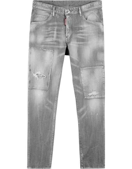 Dsquared2 Skater Grey Distressed Skinny Jeans - 48