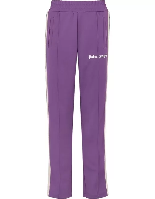 Palm Angels Purple Striped Jersey Track Pants