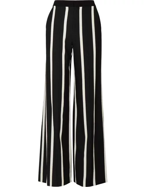 Alice + Olivia Nubia Striped Wide-leg Trousers - Black/White - 14
