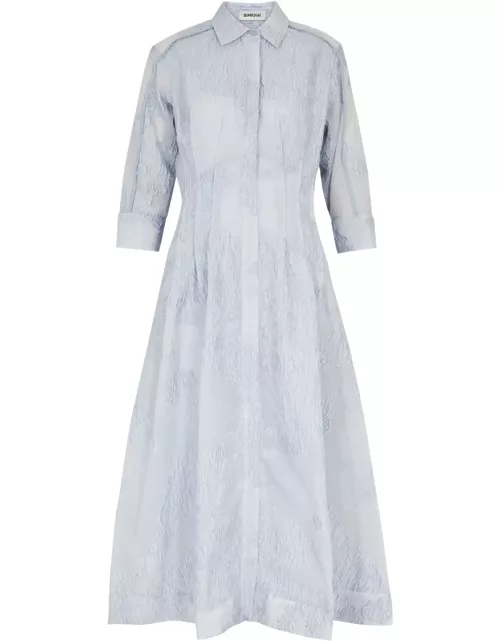 Jonathan Simkhai Court Floral Cloqué Midi Dress - Light Blue - 10 (UK14 / L)
