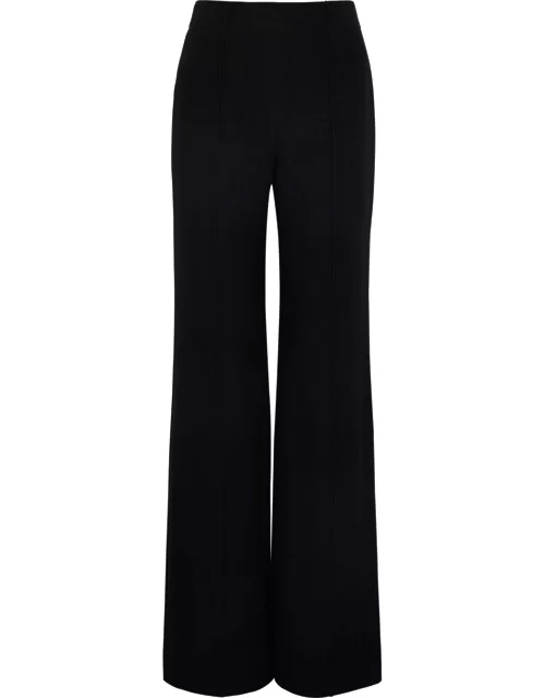 Chloé Black Wide-leg Wool-blend Trousers
