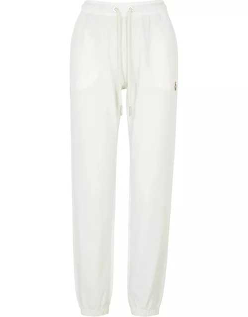 Moncler Logo Cotton Sweatpants - Cream - M (UK 12 / M)