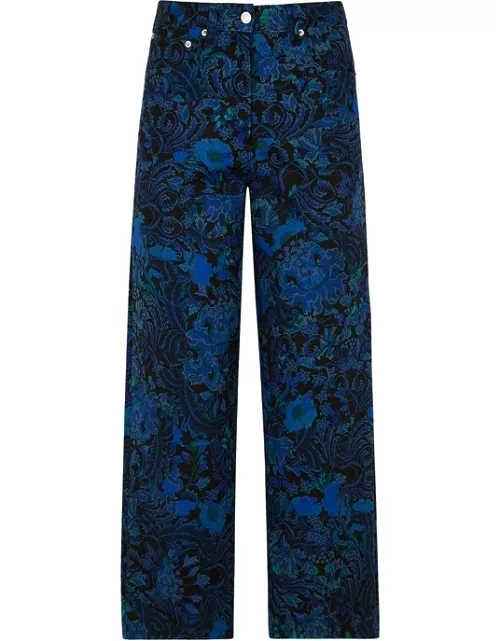 Dries Van Noten Pinel Printed Stretch-jersey Trousers - BLUE - W26