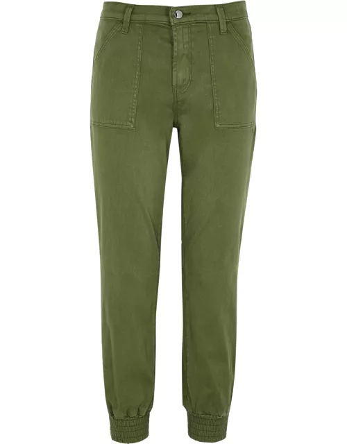 J Brand Arkin Army Green Cotton-blend Trousers - Dark Green