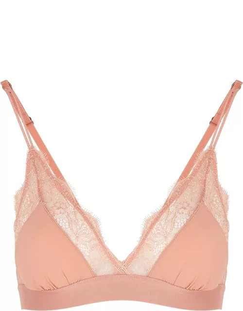 Love Stories Love Lace Sienna Blush Lace-trimmed Soft-cup Bra - Nude