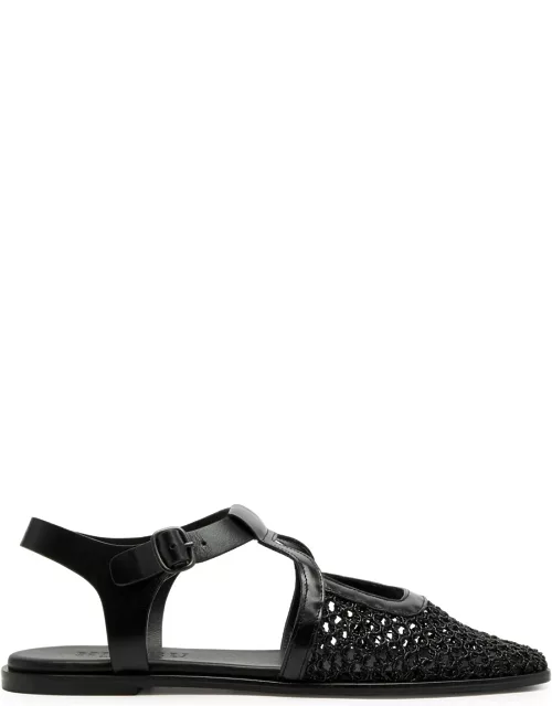 Hereu Bardissa Woven Leather Sandals - Black - 38 (IT38/ UK5)