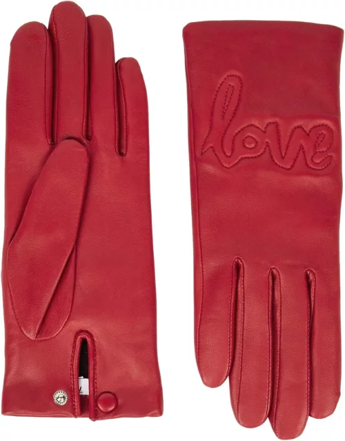 Agnelle Moor Love Red Leather Glove