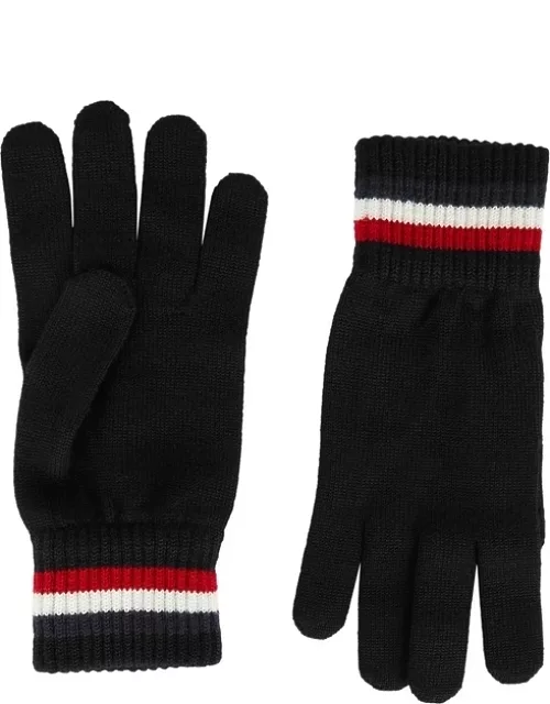 Moncler Black Wool-knit Glove
