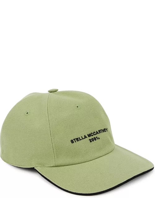 Stella McCartney Green Logo-embroidered Cotton Cap - Khaki