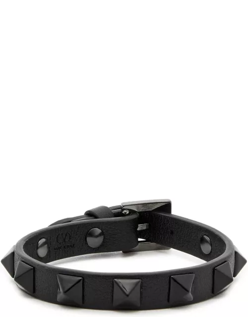 Valentino Garavani Rockstud-embellished Leather Bracelet - Black