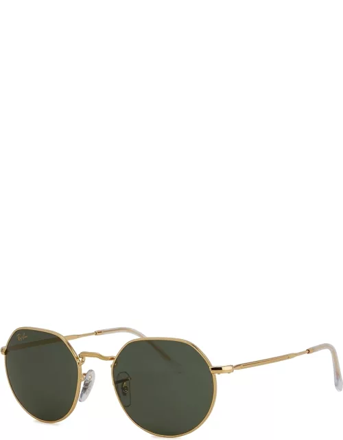 Ray-Ban Gold-tone Round-frame Sunglasse