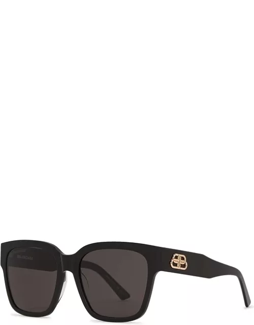 Balenciaga Black Wayfarer-style Sunglasse