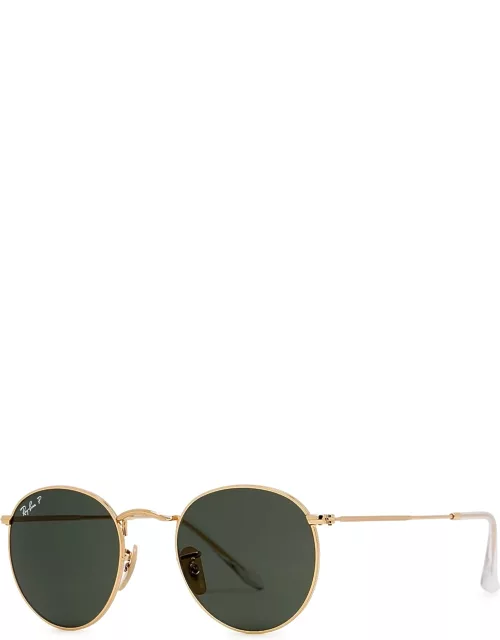 Ray-Ban Gold-tone Round-frame Sunglasse