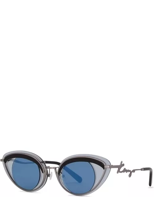 Kenzo Mirrored Cat-eye Sunglasses - Silver