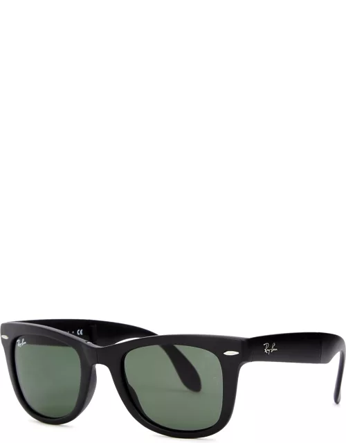 Ray-Ban Folding G-15 Matte Black Wayfarer Sunglasse