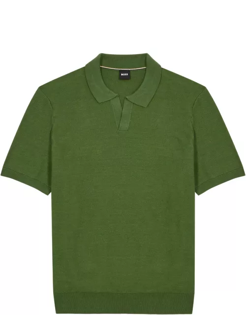 Boss Tempio Cotton-blend Polo Shirt - Green