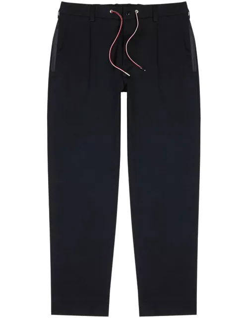 Moncler Slim-leg Stretch-cotton Trousers - Navy