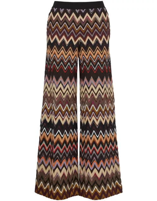 Missoni Zigzag Wide-leg Wool-blend Trousers - Multicoloured - 46 (UK14 / L)