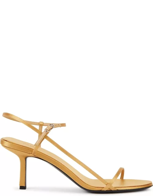 The Row Bare 65 Gold Satin Sandals - Sand