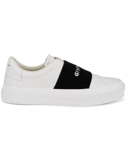 Givenchy City Court White Leather Sneakers - White And Black - 5