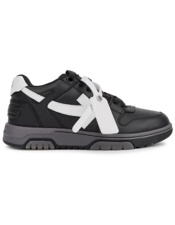 Off-White Out Of Office Black Leather Sneakers