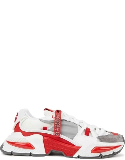 Dolce & Gabbana Air Master Red And White Panelled Sneakers