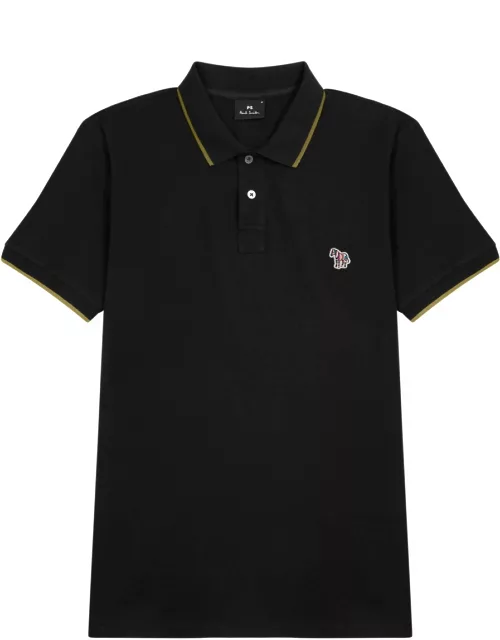 PS Paul Smith Logo Piqué Cotton Polo Shirt - Black