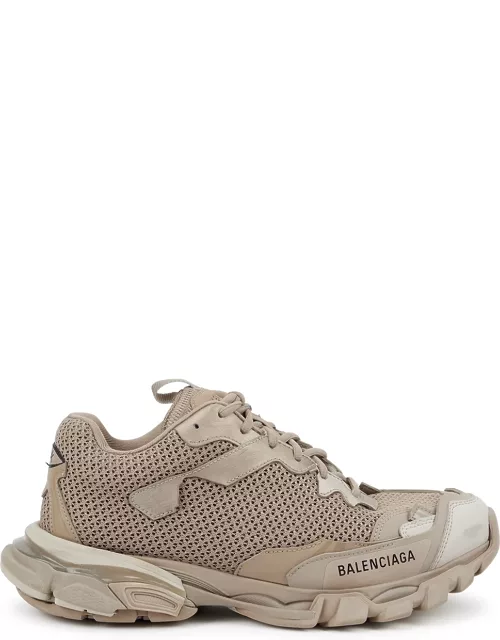 Balenciaga Track 3.0 Taupe Panelled Mesh Sneakers - Beige