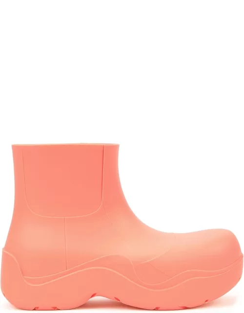 Bottega Veneta Puddle Pink Rubber Ankle Boots