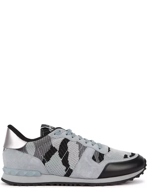 Valentino Valentino Garavani Rockrunner Grey Camouflage Sneakers