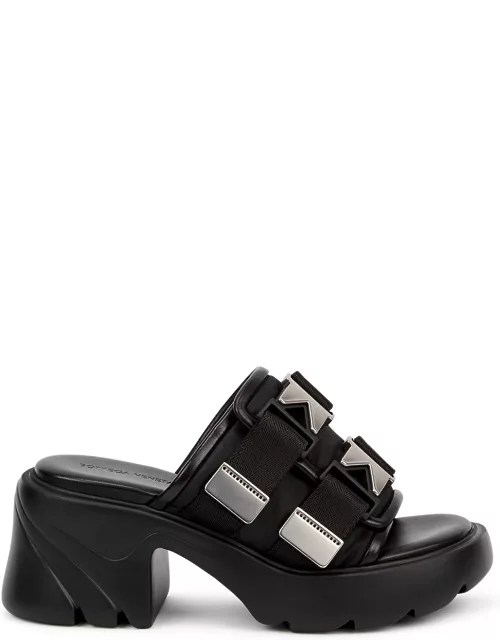 Bottega Veneta Flash 90 Black Leather Sandals