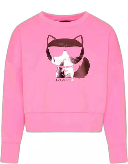 KARL LAGERFELD Pink Polyester Sweatshirt
