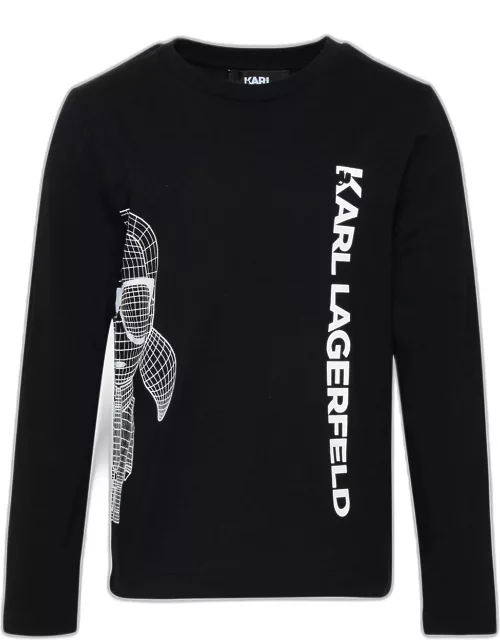 KARL LAGERFELD Black Cotton Sweater