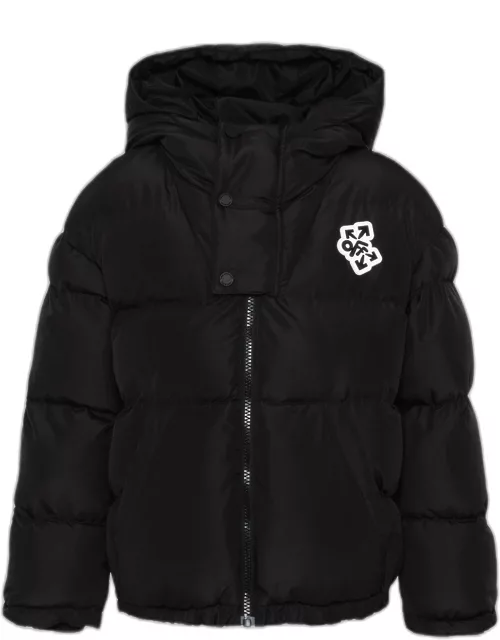OFF-WHITE Black Polyester Puffer Jacket