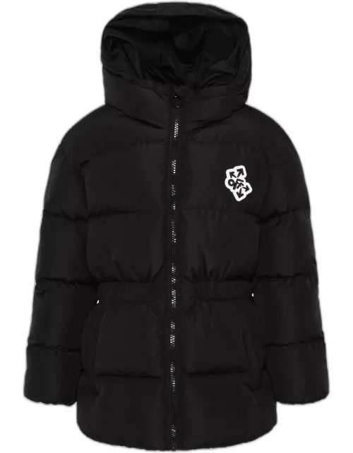 OFF-WHITE Black Polyester Puffer Jacket