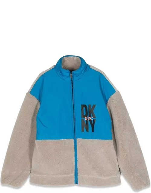 dkny two-tone zipper jacket