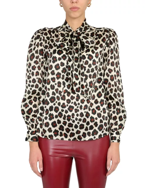 saint laurent shirt with leopard print