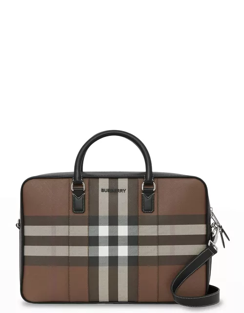 Men's Ainsworth Giant Check-E Canvas Briefcase Bag