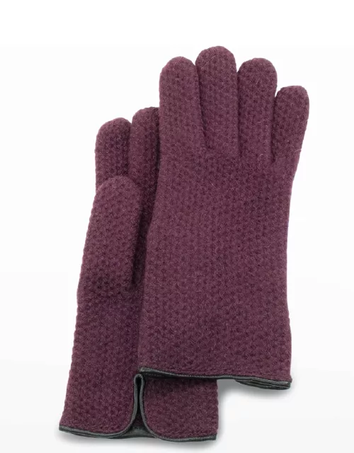 Honeycomb Stitched Cashmere Glove