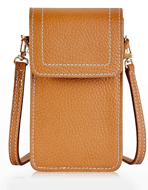 Liv Phone Pebble Leather Crossbody Bag