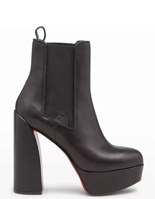 Leather Chelsea Red Sole Platform Bootie