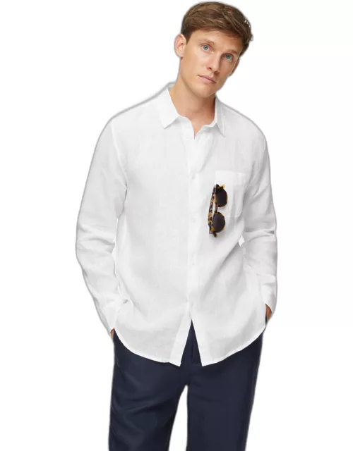 Derek Rose Men's Shirt Monaco Linen White