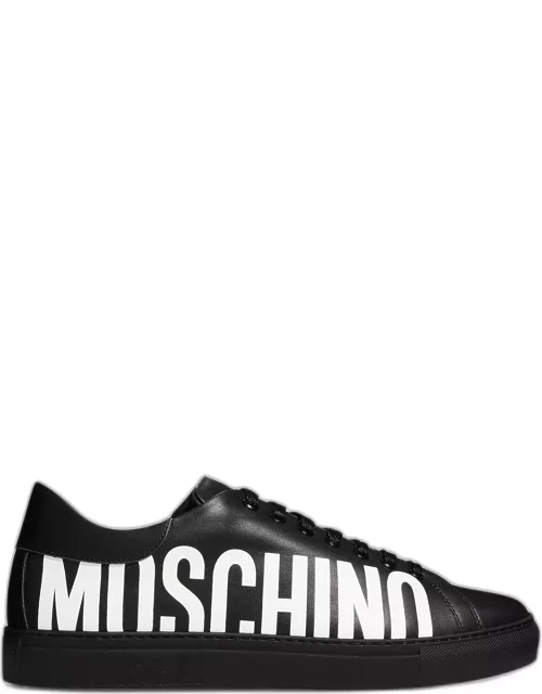 Men's Leather Low-Top Logo Sneaker