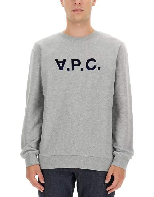 a. p.c. flocked logo sweatshirt